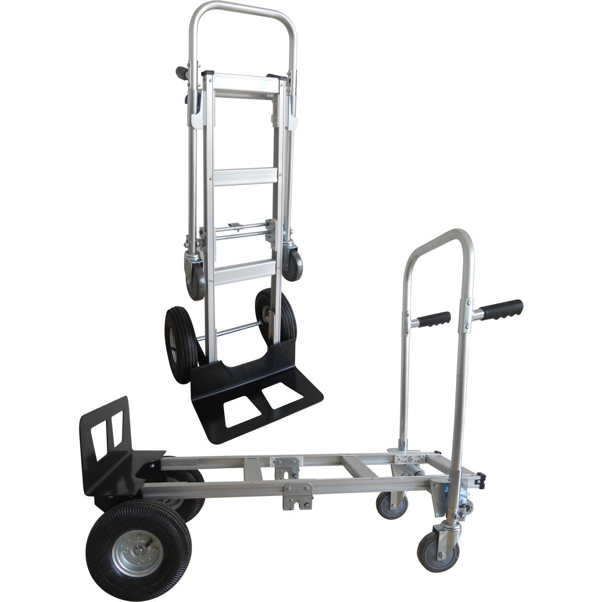 2-in-1 Trolley & Hand truck Aluminium Telescopic Foldable 1110x510x970mm | HT1864