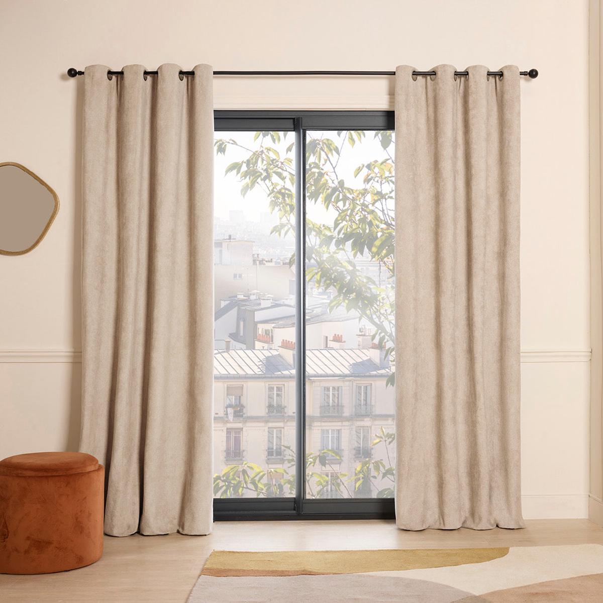 Blackout eyelet curtain – Nairobi Light grey