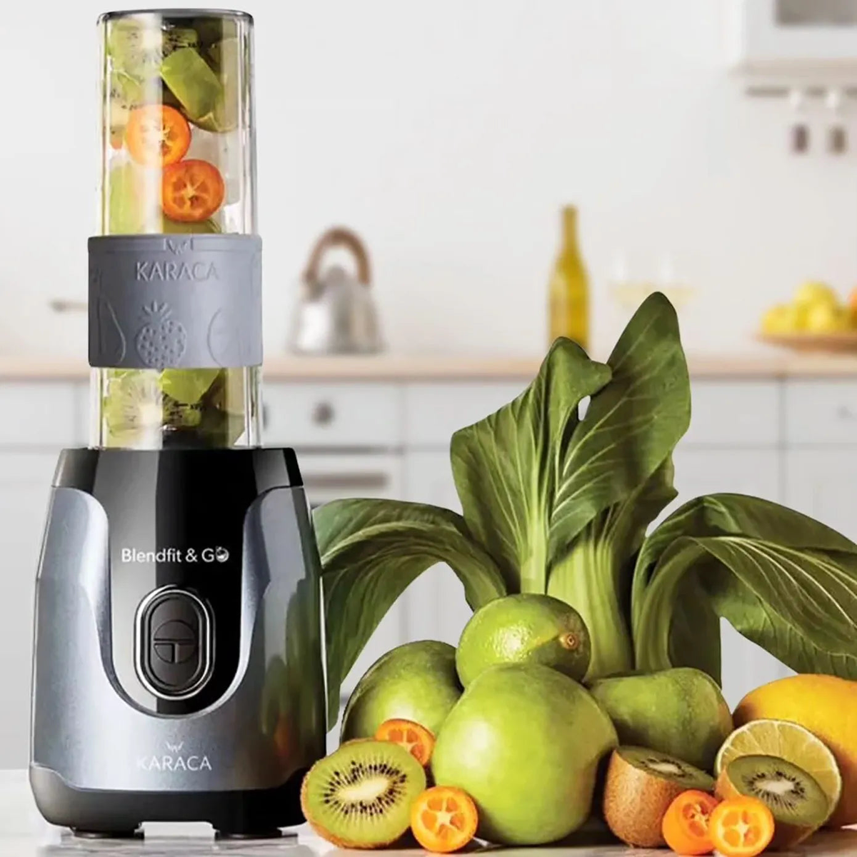 Blendfit Go Personal Smoothie Blender, 2x 600ml Bottle, 550W, Anthracite