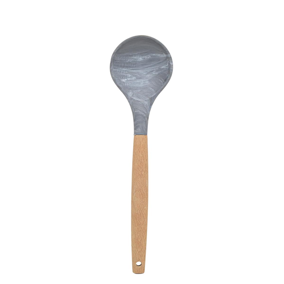 Ciroa Marble Dipped Solid Spoon 30cm – Grey