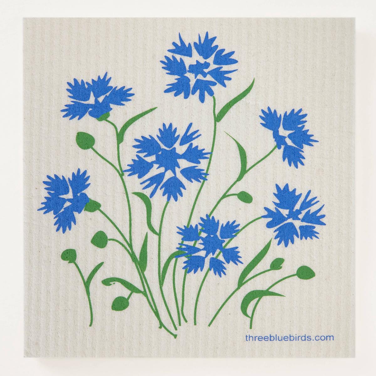 CORNFLOWERS SWEDISH DISHCLOTH