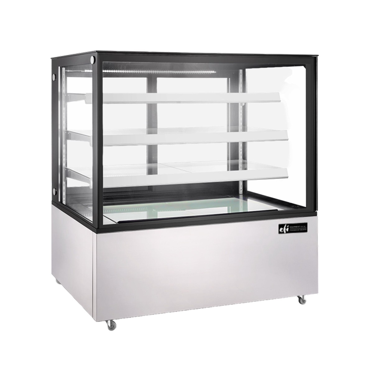 EFI CGSM-7356 72.5″ Straight Sided Glass Refrigerated Display Case – 28.6 Cu. Ft.