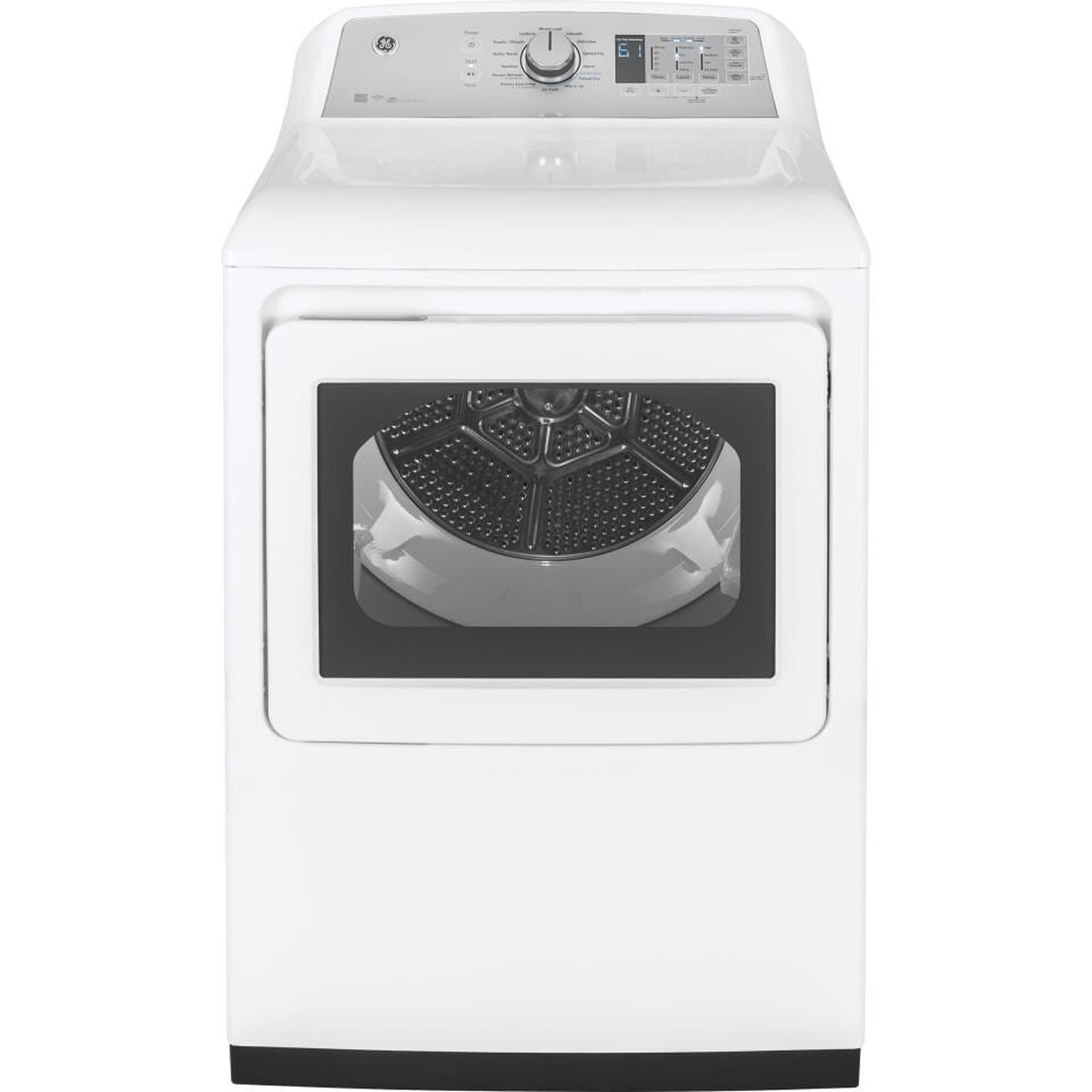 GE 7.4-cu ft Steam Cycle Gas Dryer, Reversible Side-Swing Door, White, ENERGY STAR