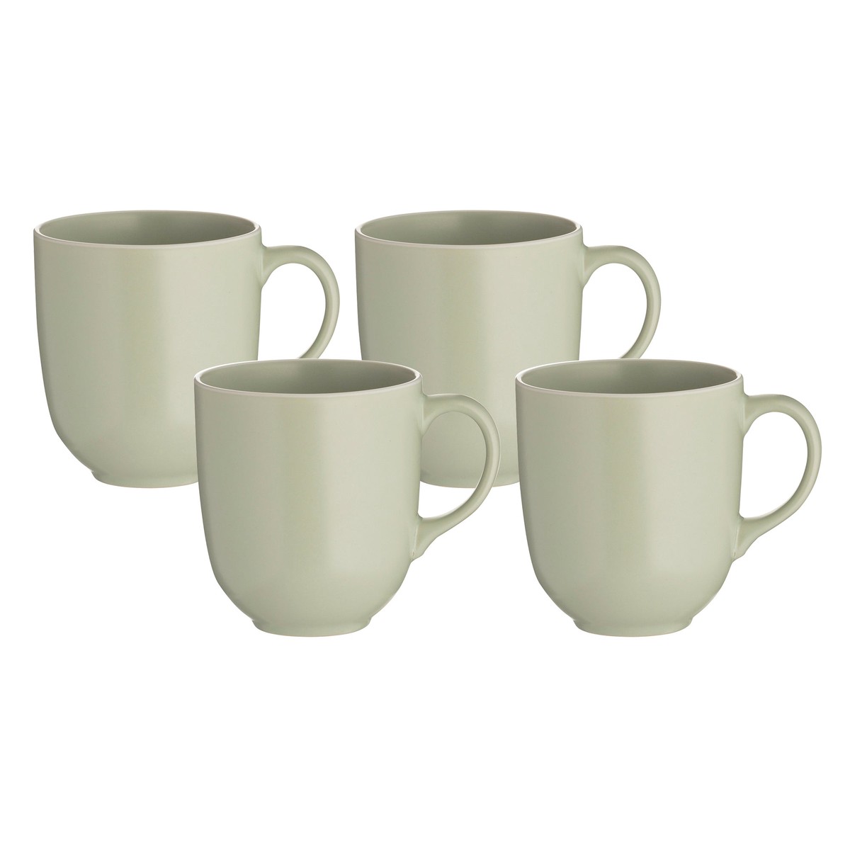 Green Set Of 4 Mugs 400ml