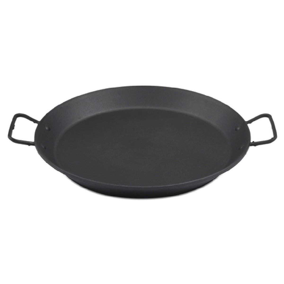 JB Prince R883 7 Inch Oval Comatec Disposable Paella Pan Black Plastic