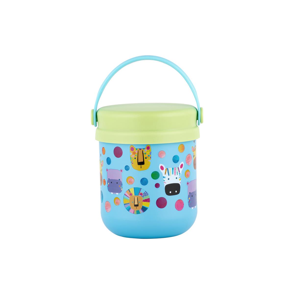 Kasey Rainbow Critters Childrens Insulated Food Container 300ML Blue