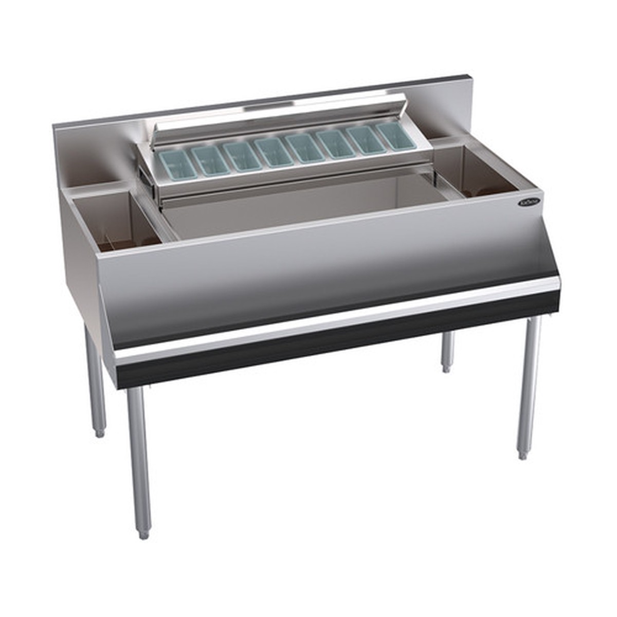 KR24-MS46C-10 | 46′ | Underbar Ice Bin/Cocktail Station, Bottle Well Bin