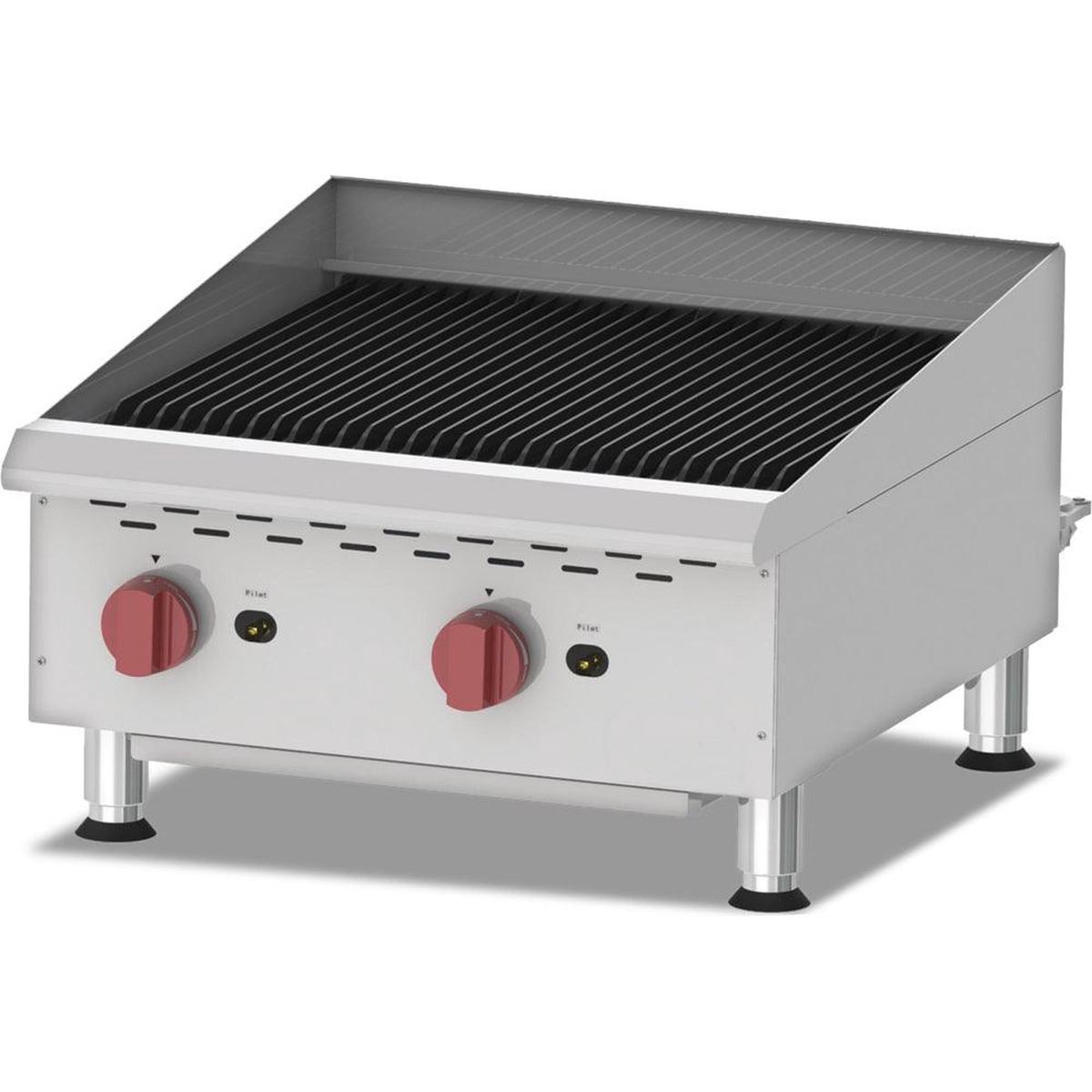 Nella 24″ Countertop Radiant Gas 1-Burner Charbroiler – 80,000 BTU – CBR24