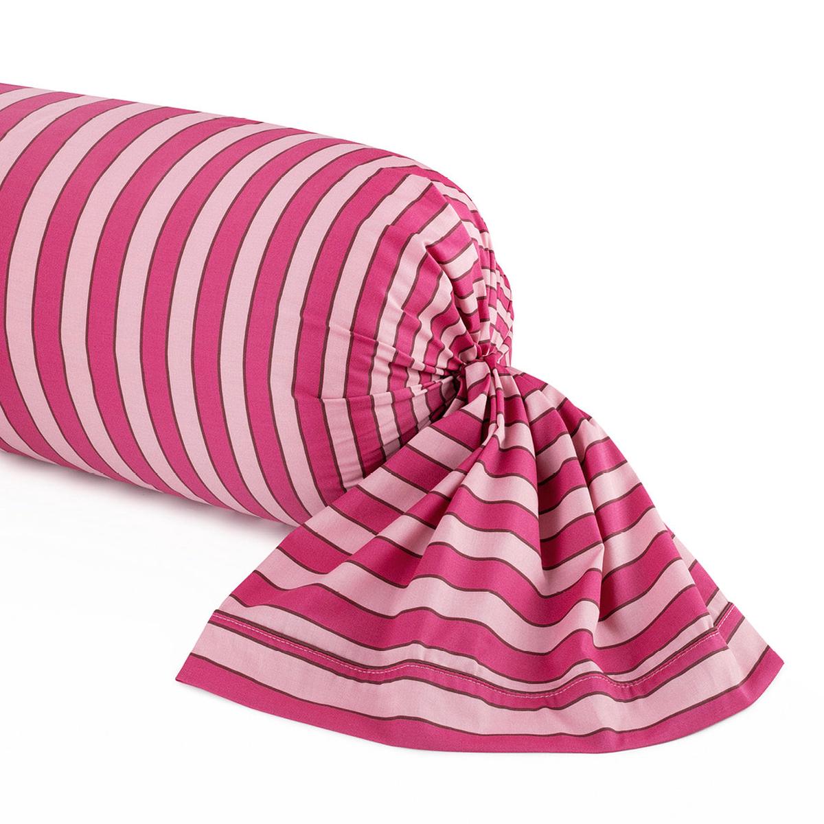 Pillowcase cotton satin – Faisceau Pink – 43 x 210 cm