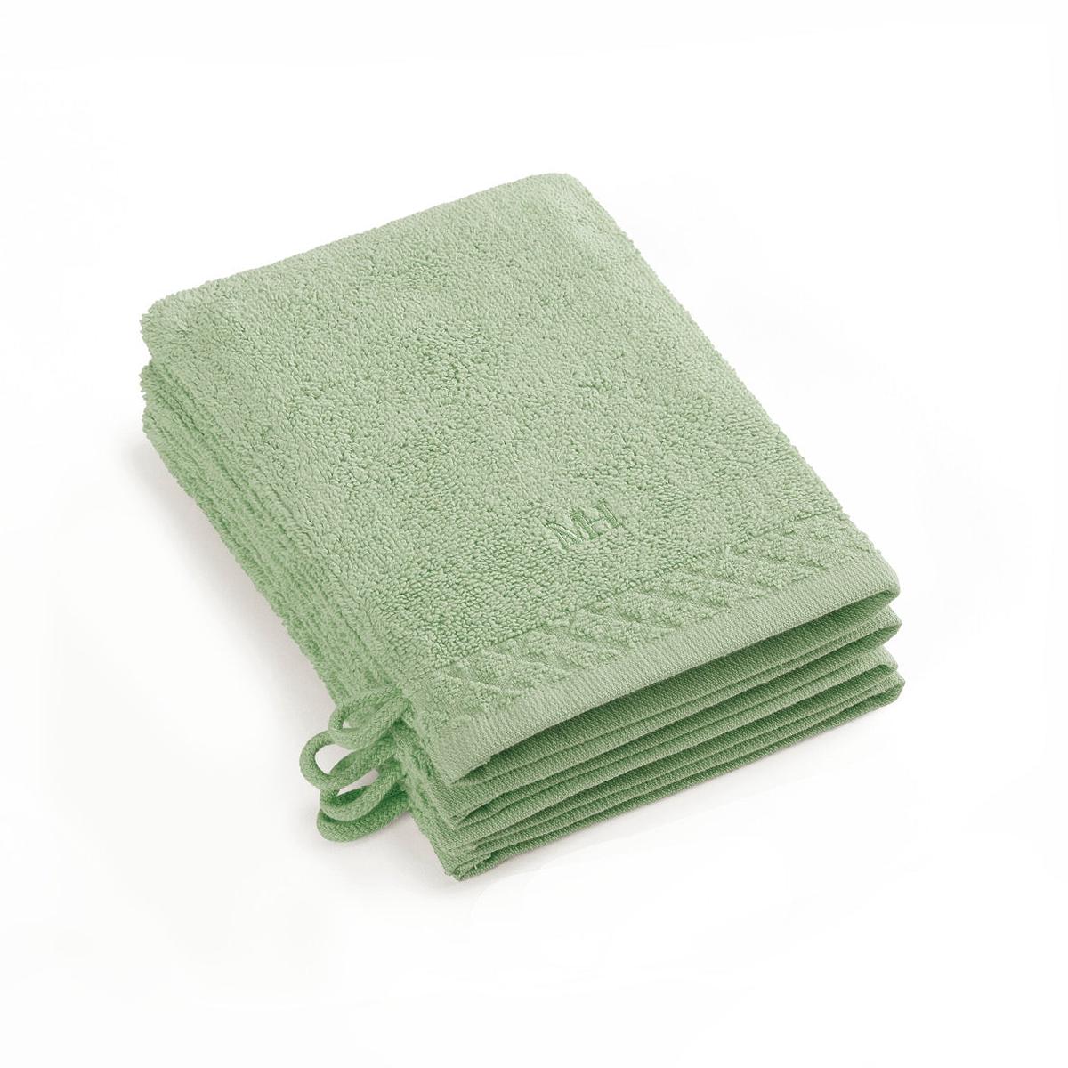 Set of 4 washcloths – 4 x (15 x 21 cm) – Almond green