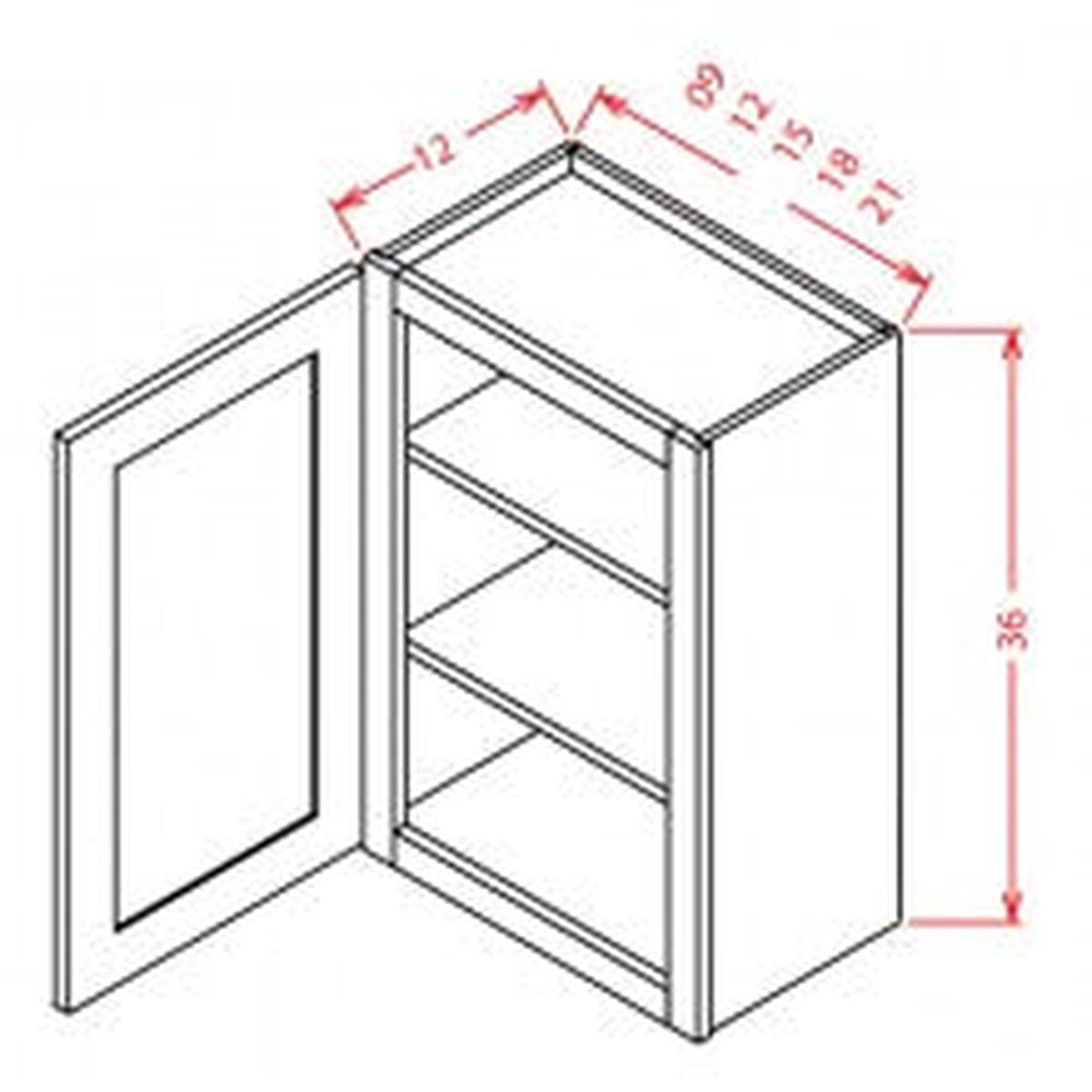 Shaker Ivy 12″ W x 36″ H Wall Cabinet Pre-Assembled