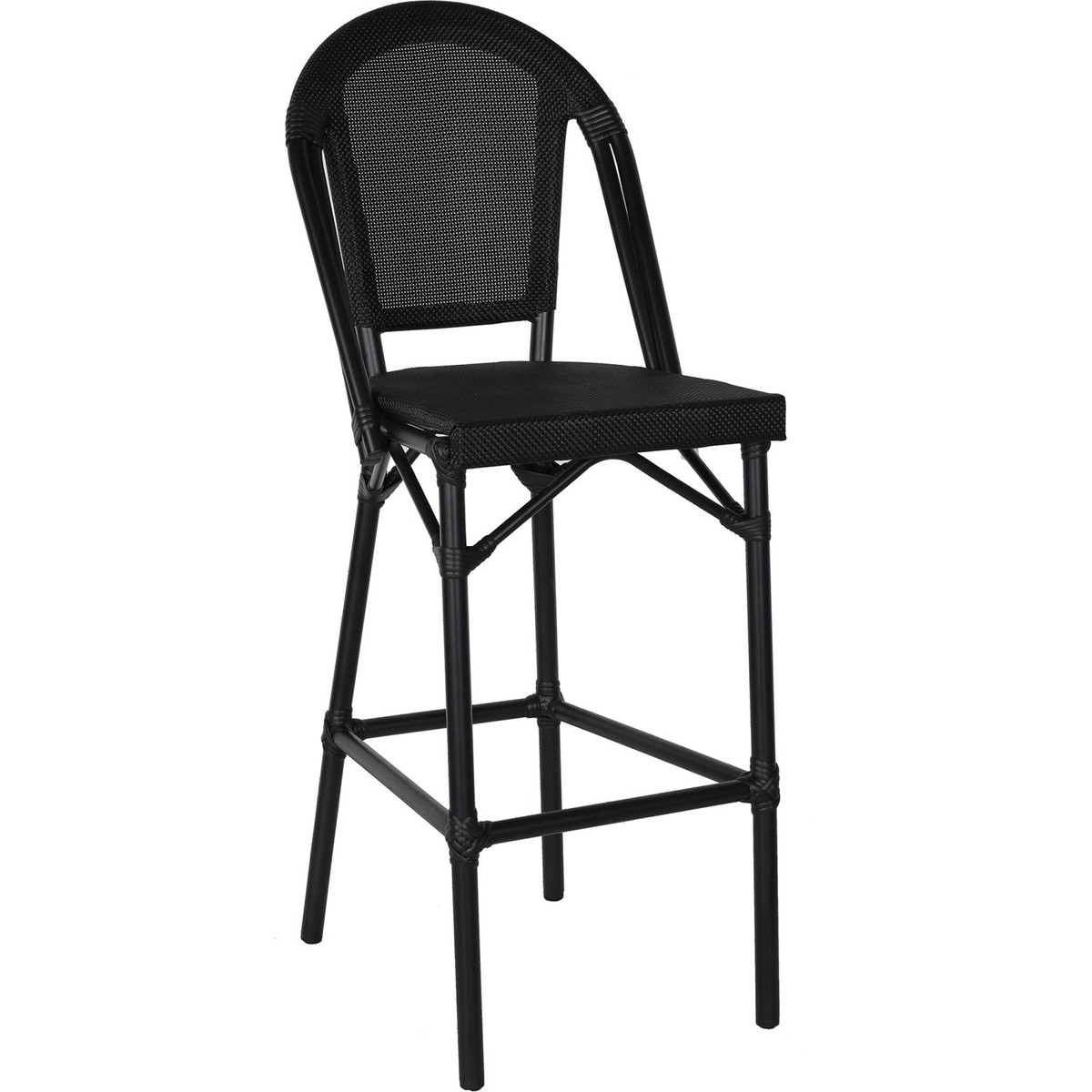 Teslin High Barstool Aluminium Black | ZF3002CBLACK