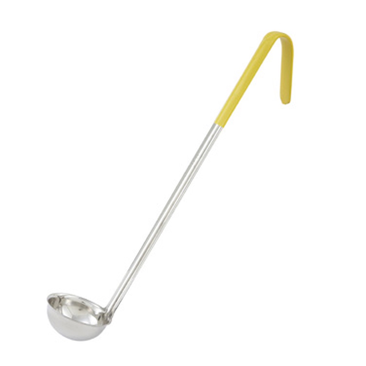 Winco LDC-1 Color-Coded Ladle, 1 oz., 12″ handle, one-piece, stainless steel, yellow