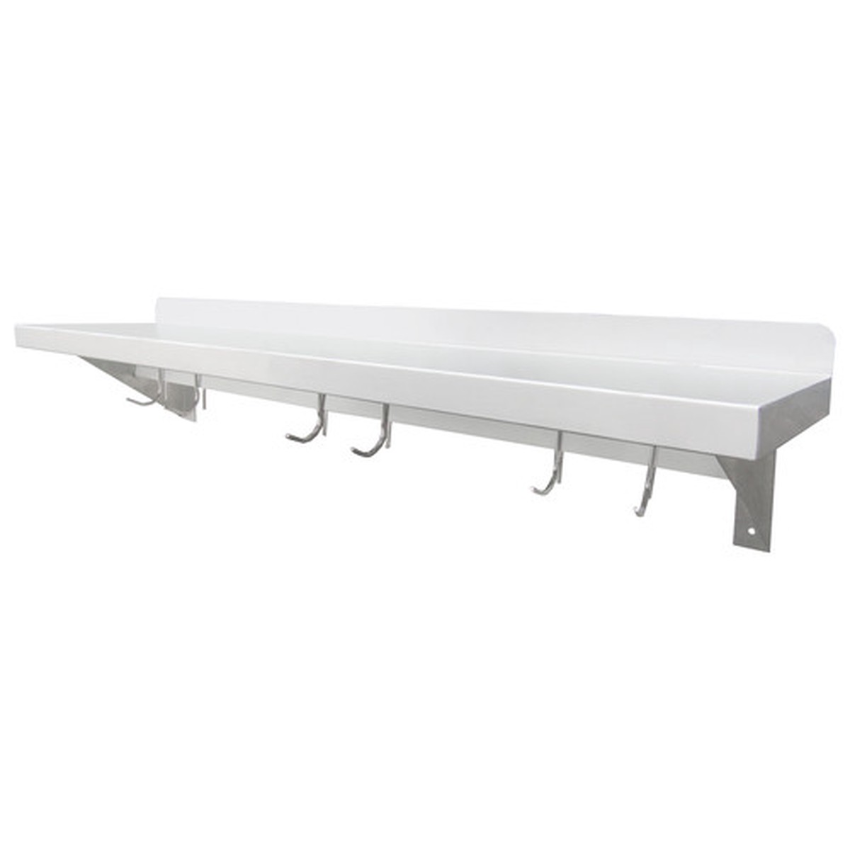 WSPR-1248 | 48′ | Overshelf, Wall-Mounted with Pot Rack