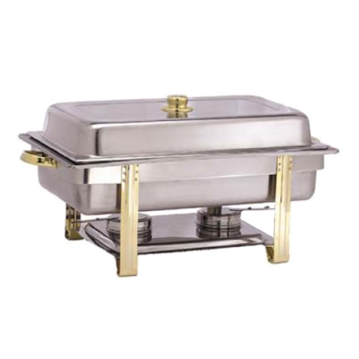 Admiral Craft GRV-8 8 Quart Canned Heat Chafer Lift-off Top Stainless Steel Mirror Finish