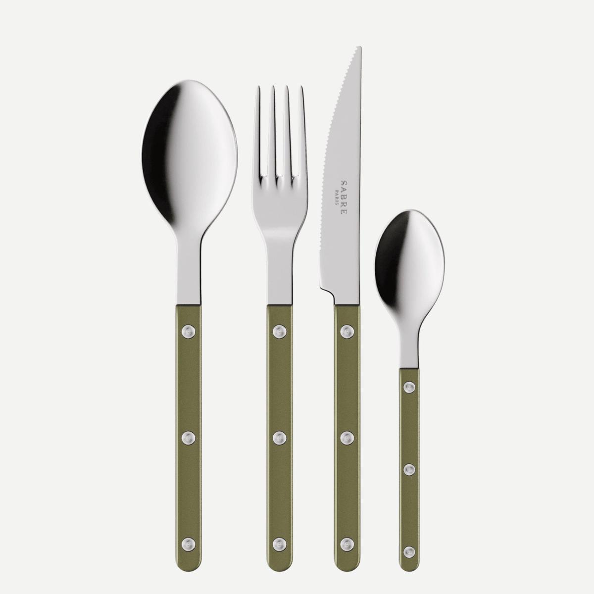 Bistrot Pearly, Olive – 4 pieces cutlery set