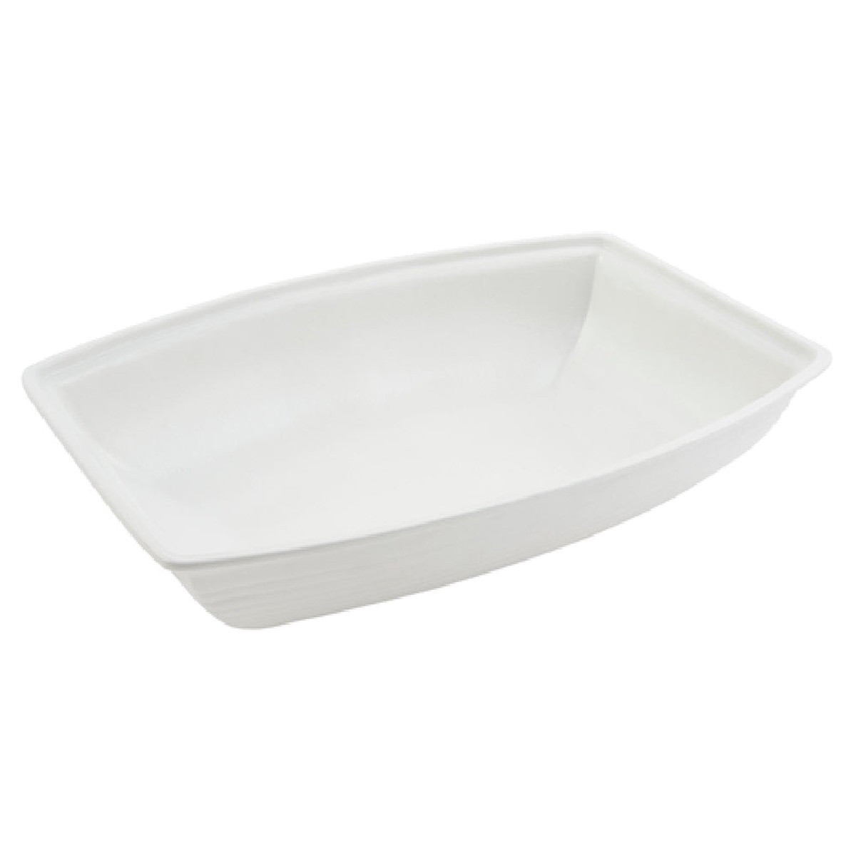 Bon Chef 9506TERRA 19-1/2 Inch Salad Bowl Oblong Aluminum Sandstone Terra Cotta