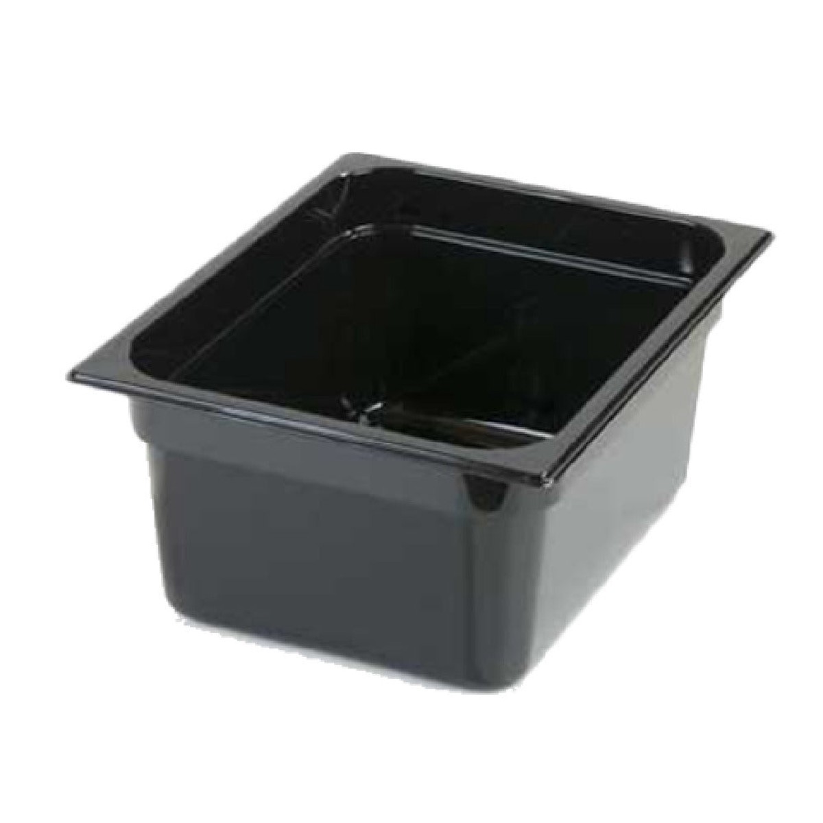 Carlisle 10222B03 12.75 Inch 1/2-size Food Pan Polycarbonate Black with Capacity Indicators