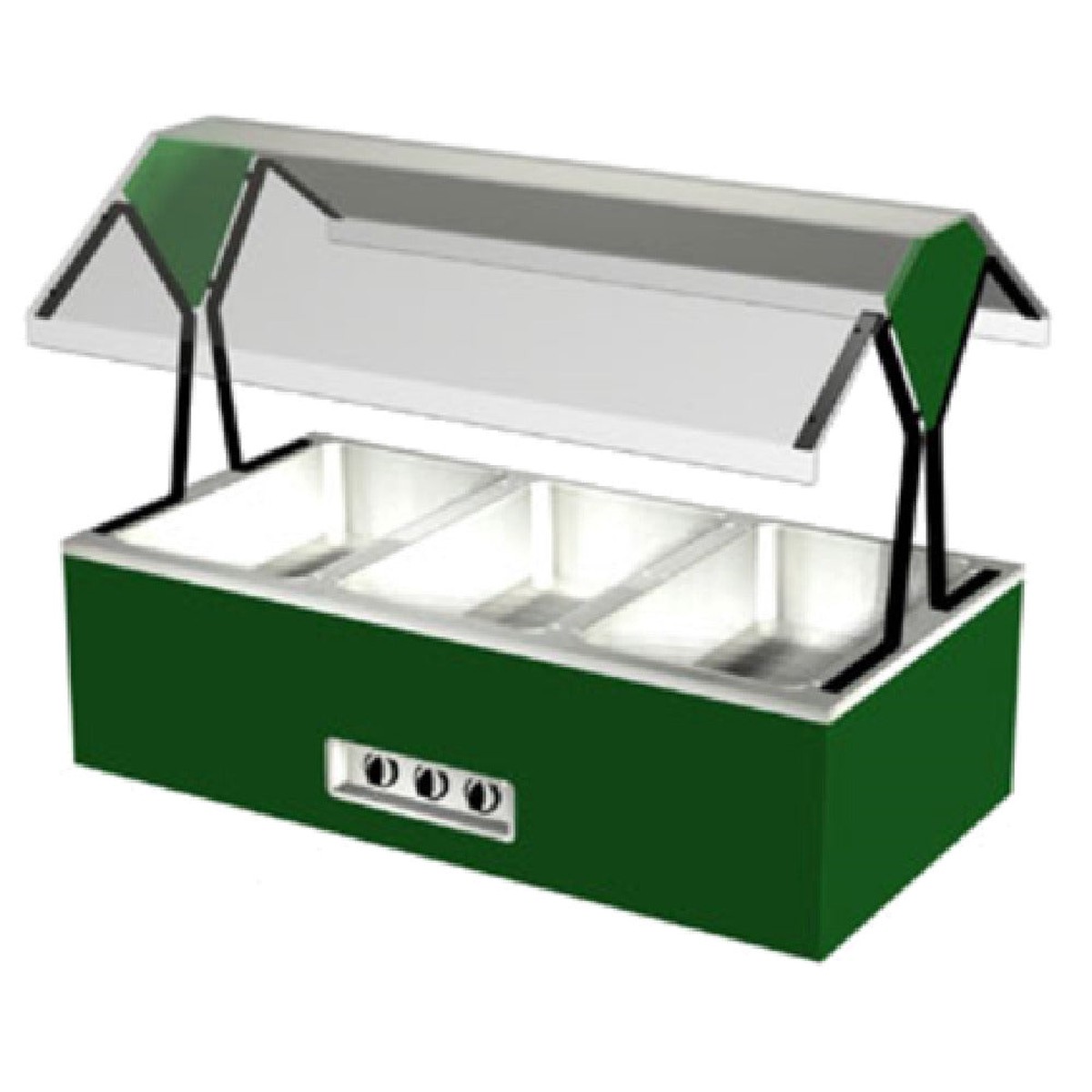 Duke TAH-4-HF_208/60/3 58-3/8 Inch EconoMate Hot Food Table Buffet with 4 Hot Wells