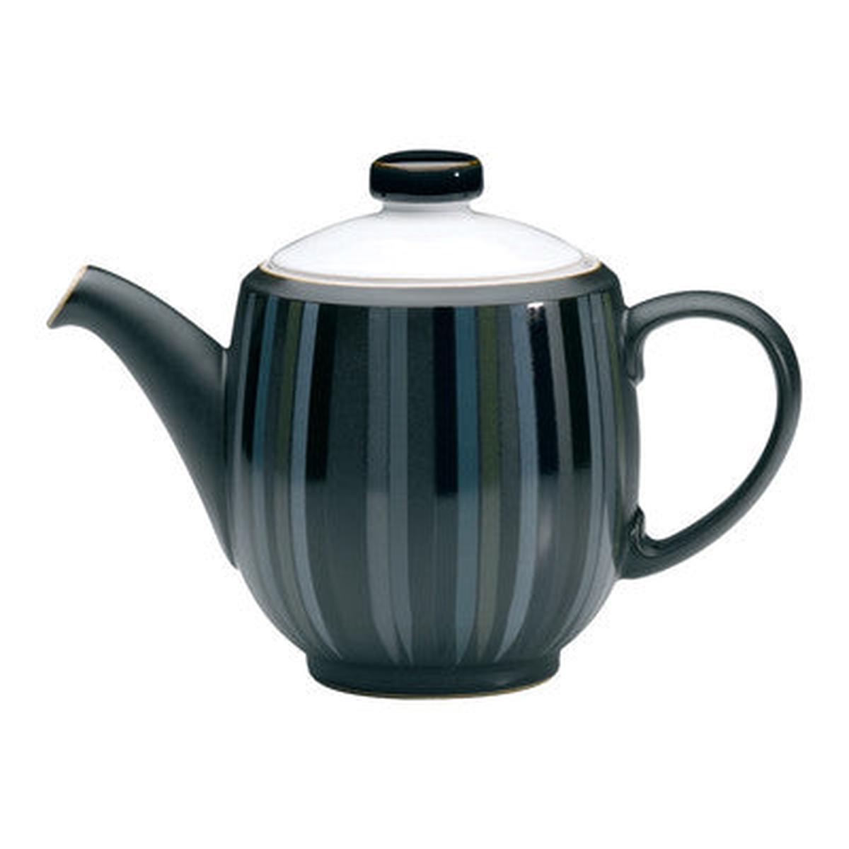 Jet Stripes Large Curve Tea Pot