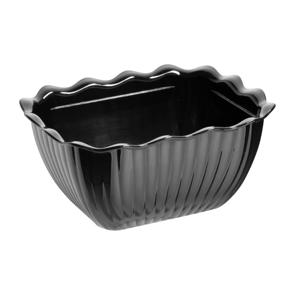 Olympia Kristallon Small Salad Crock Black (750ml. Material: SAN. Size: 165(L)x134(W)x81(H)mm) PAS-HY806