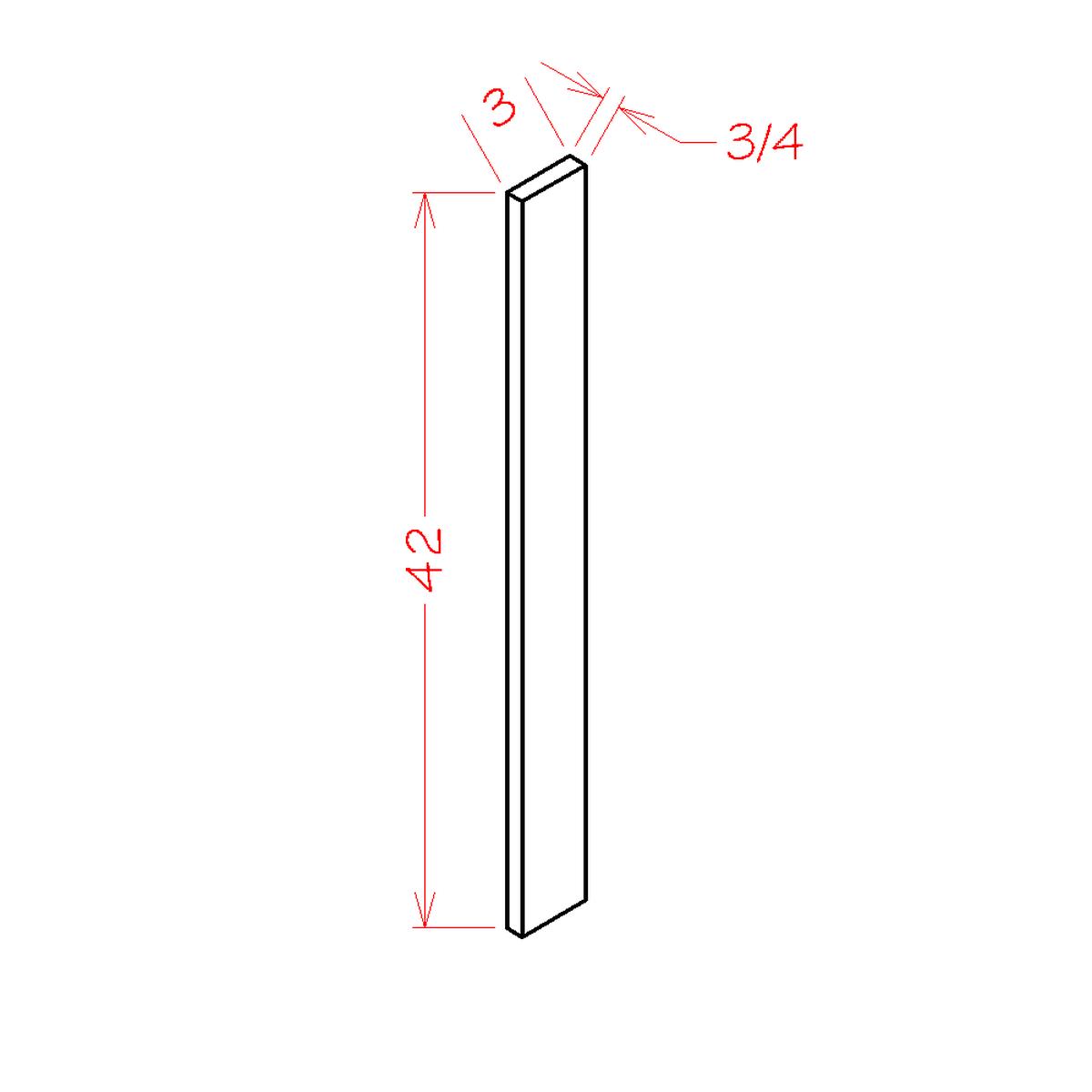 Rigby White 3″W x 42″H Base & Wall Filler