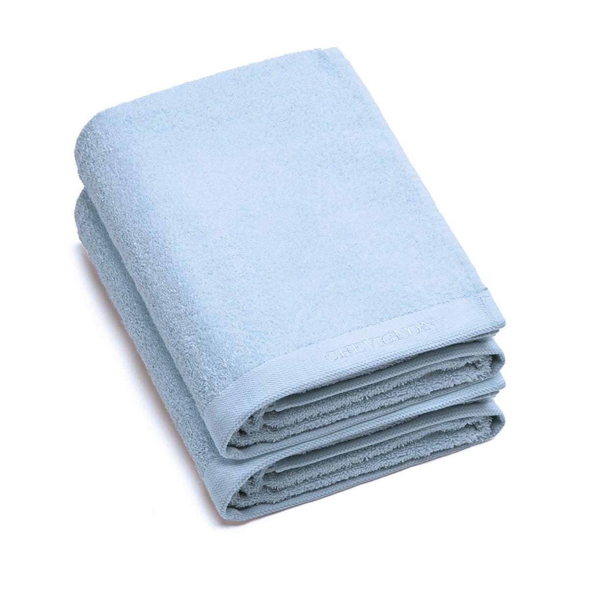 Set of 2 bath towels – 70 x 140 cm – Sky blue