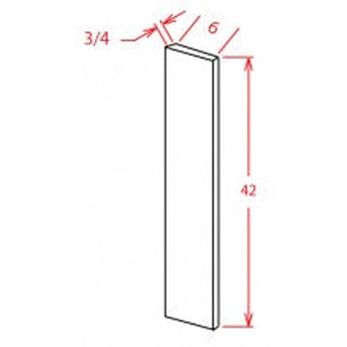 Shaker Grey 6″ W x 96″ H Tall Filler Pre-Assembled