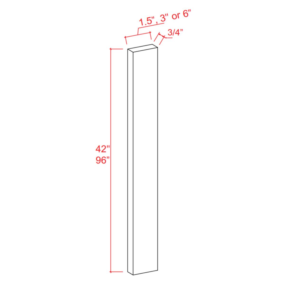 Slim Shaker Aberdeen Green Tall Filler – 3″W x 96″H x 3/4″D Pre-Assembled