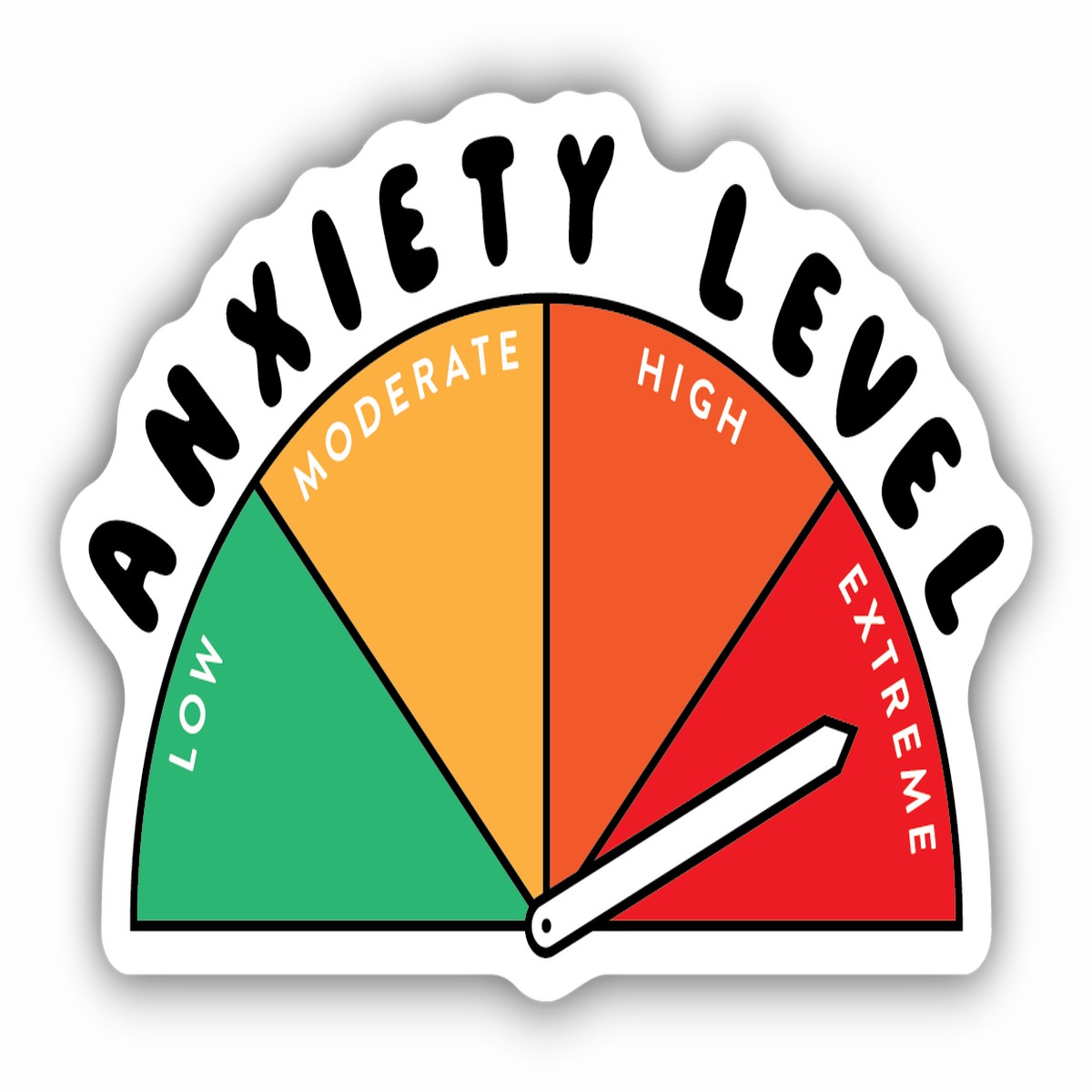 Stickers Northwest – Anxiety Level Sticker