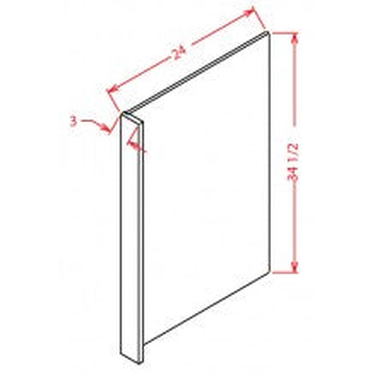 Casselberry Antique White 3″ W x 34-1/2″ H Dishwasher Return Panel Pre-Assembled