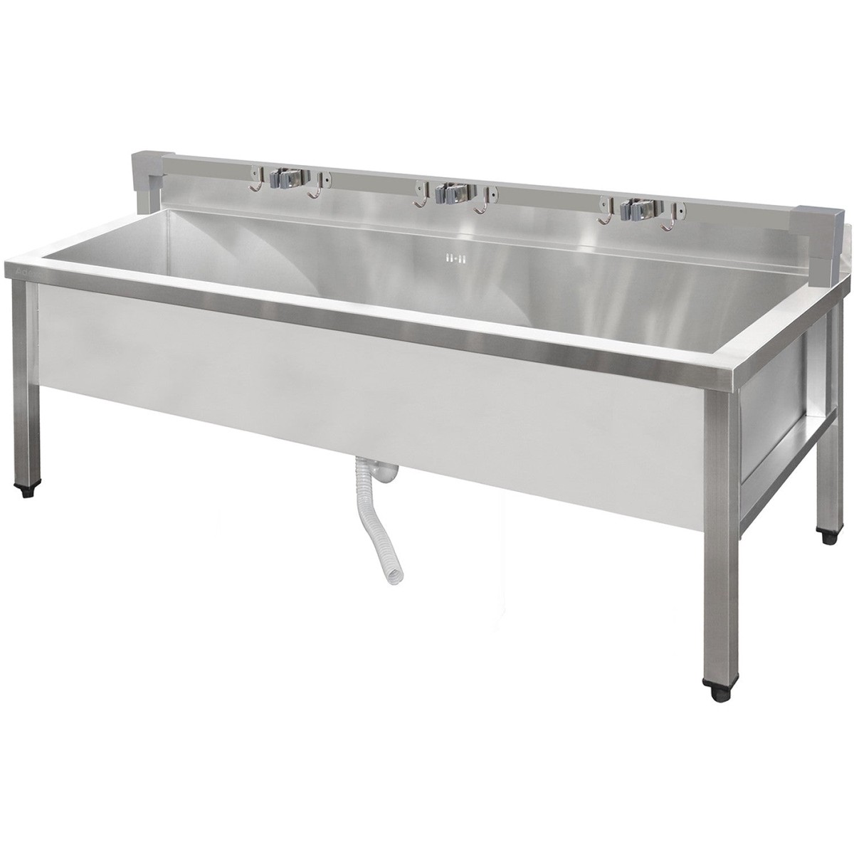 Commercial Stainless Steel Mop Sink With Low Rack & 2 In 1 Mop Holder 1500x600x550mm | Smsjylr15060