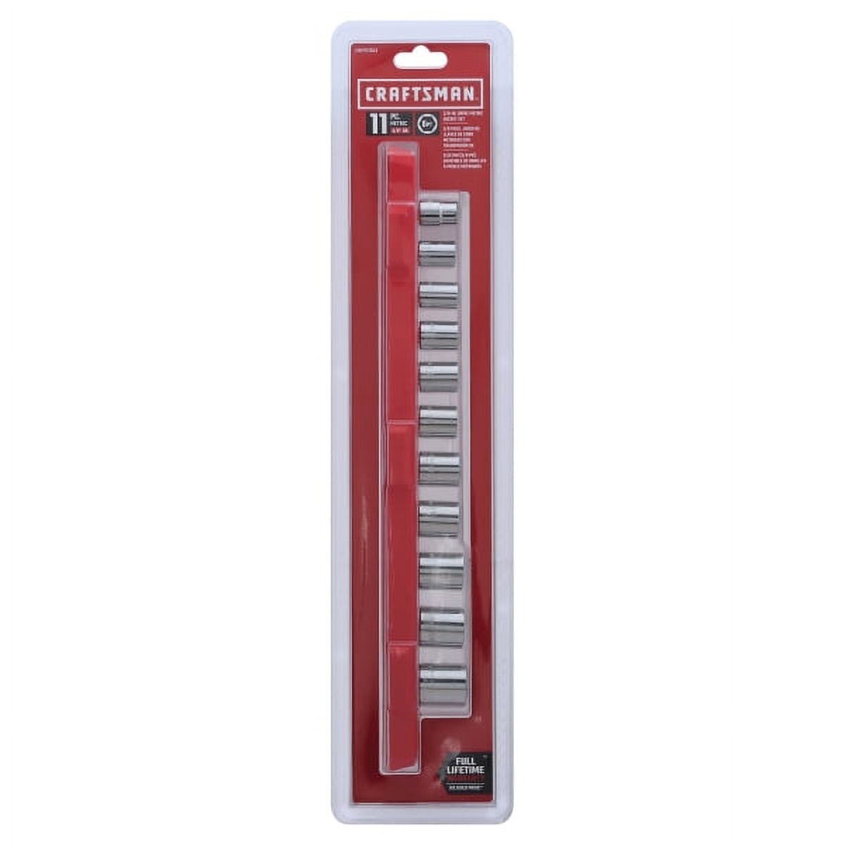 CRAFTSMAN 11-Piece Metric 3/8-in Drive 6-Point Shallow Socket Set