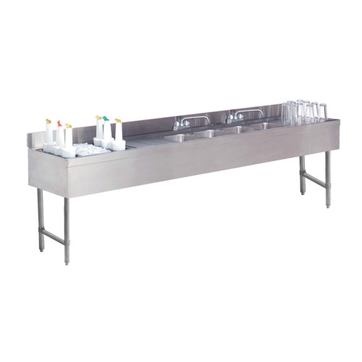 CRC-73C-L | 84′ | Underbar Ice Bin/Cocktail Station, Sink Combo