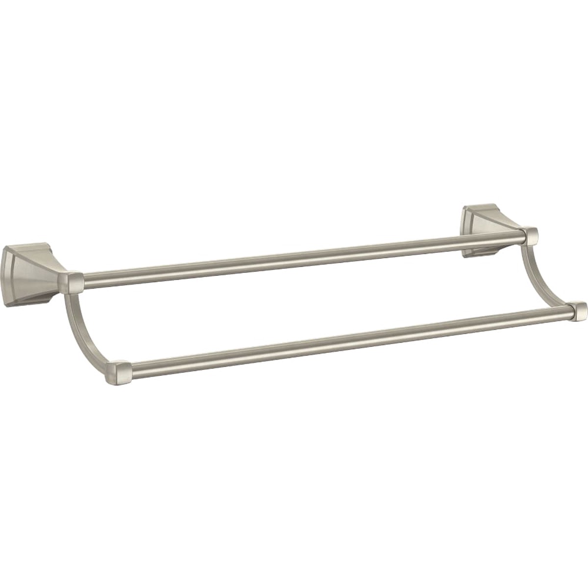Delta Flynn 24-in Double Brushed Nickel Wall Mount Double Towel Bar