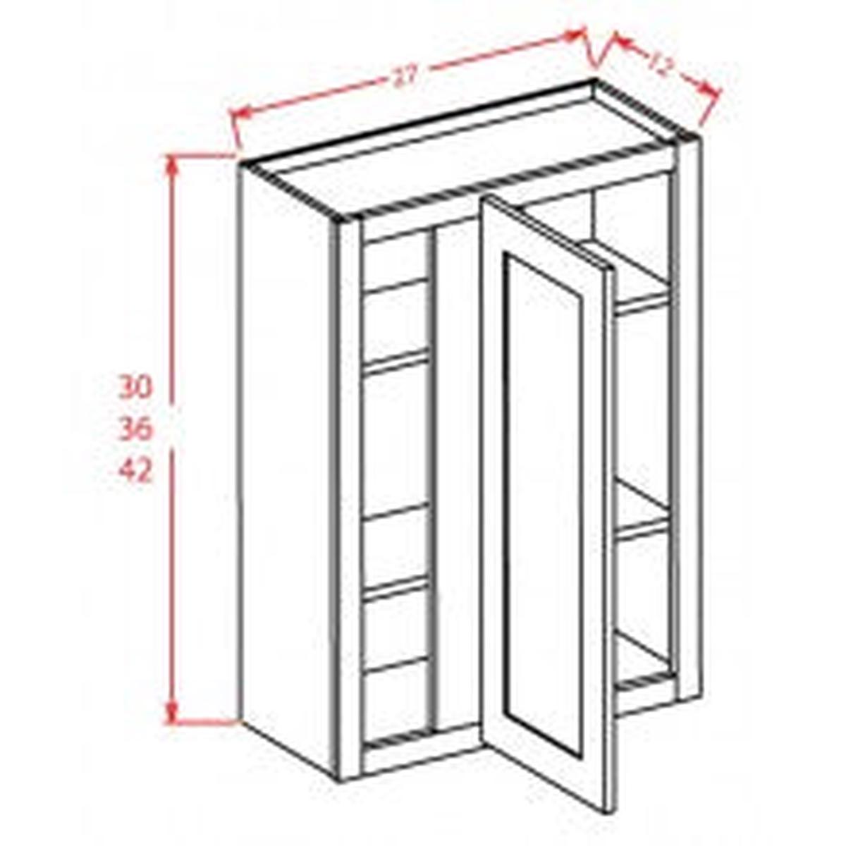 English Toffee 27″ W x 36″ H Wall Blind Corner Cabinet