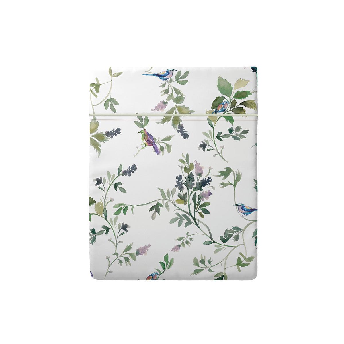 Flat sheet cotton satin – Eden Sauvage White