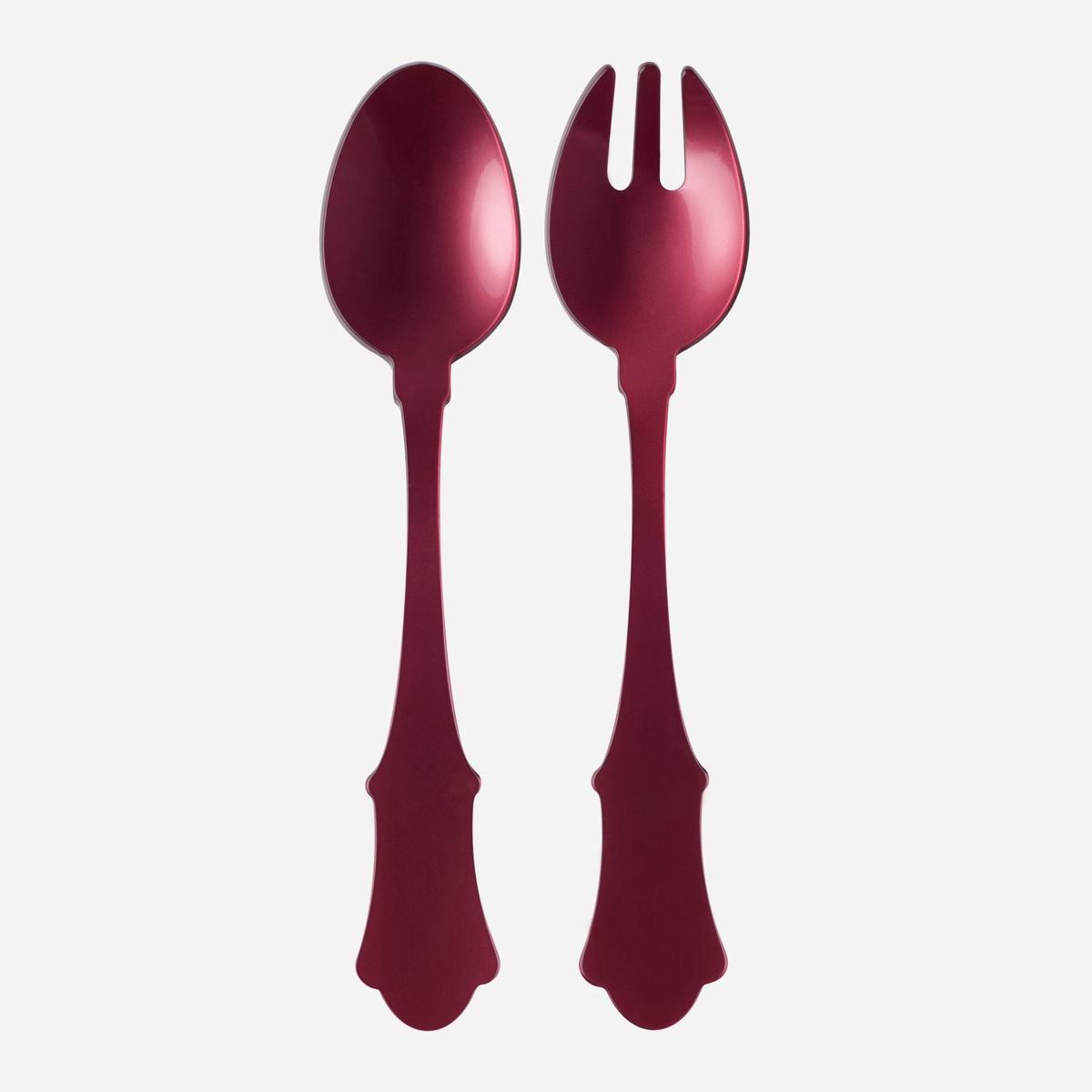 Honorine, Aubergine – Salad cutlery set