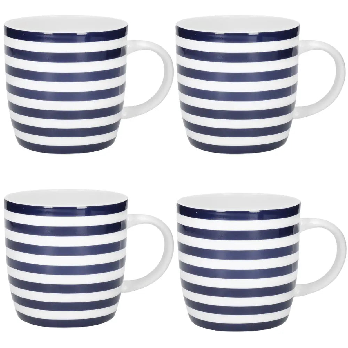 Kitchen Craft Barrel Mug Set Of 4 Nautical Stripe
