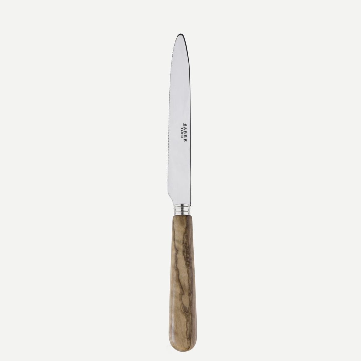 Lavandou, Olive tree wood – Serrated dinner knife blade