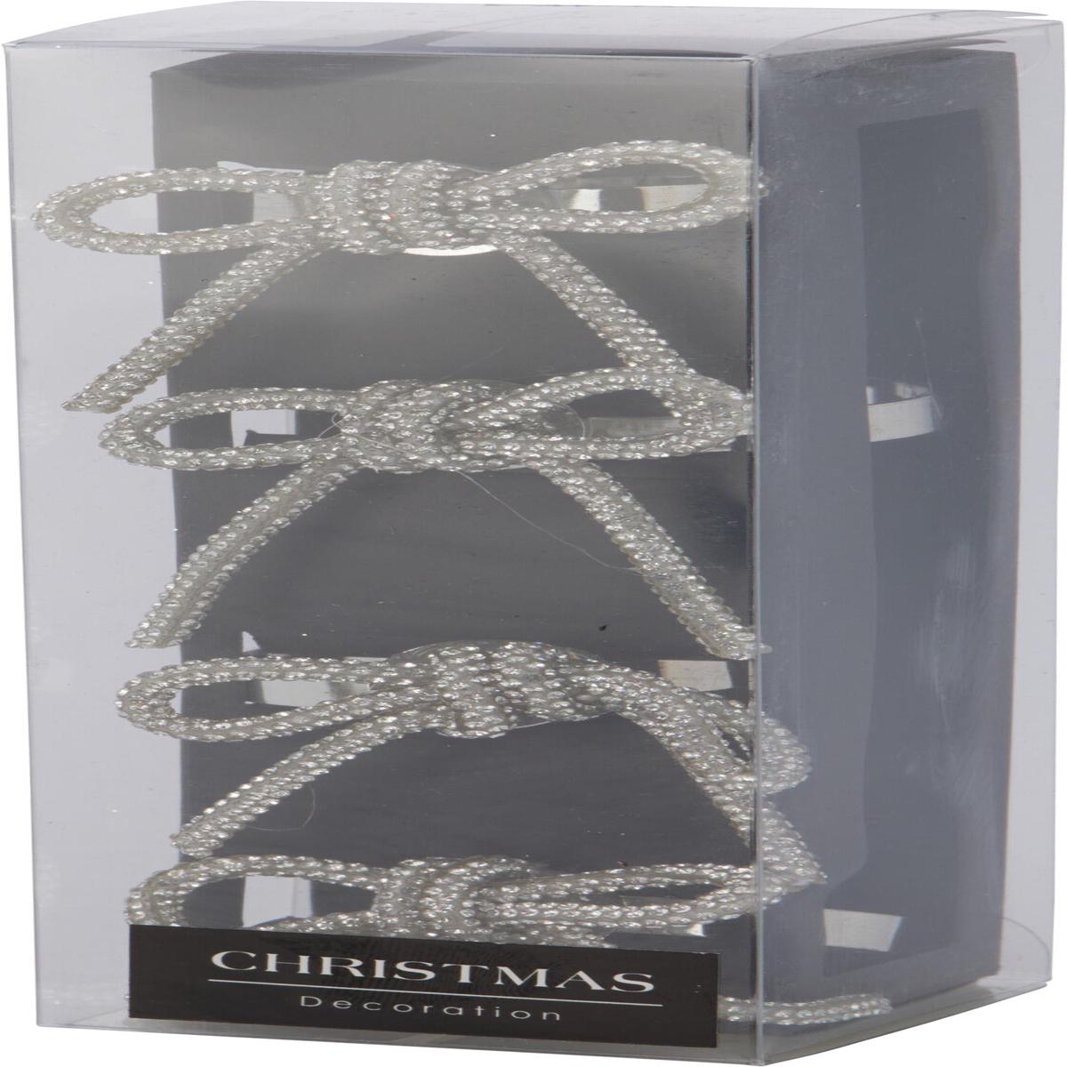 Napkin Rings Bow 4pce Silver A