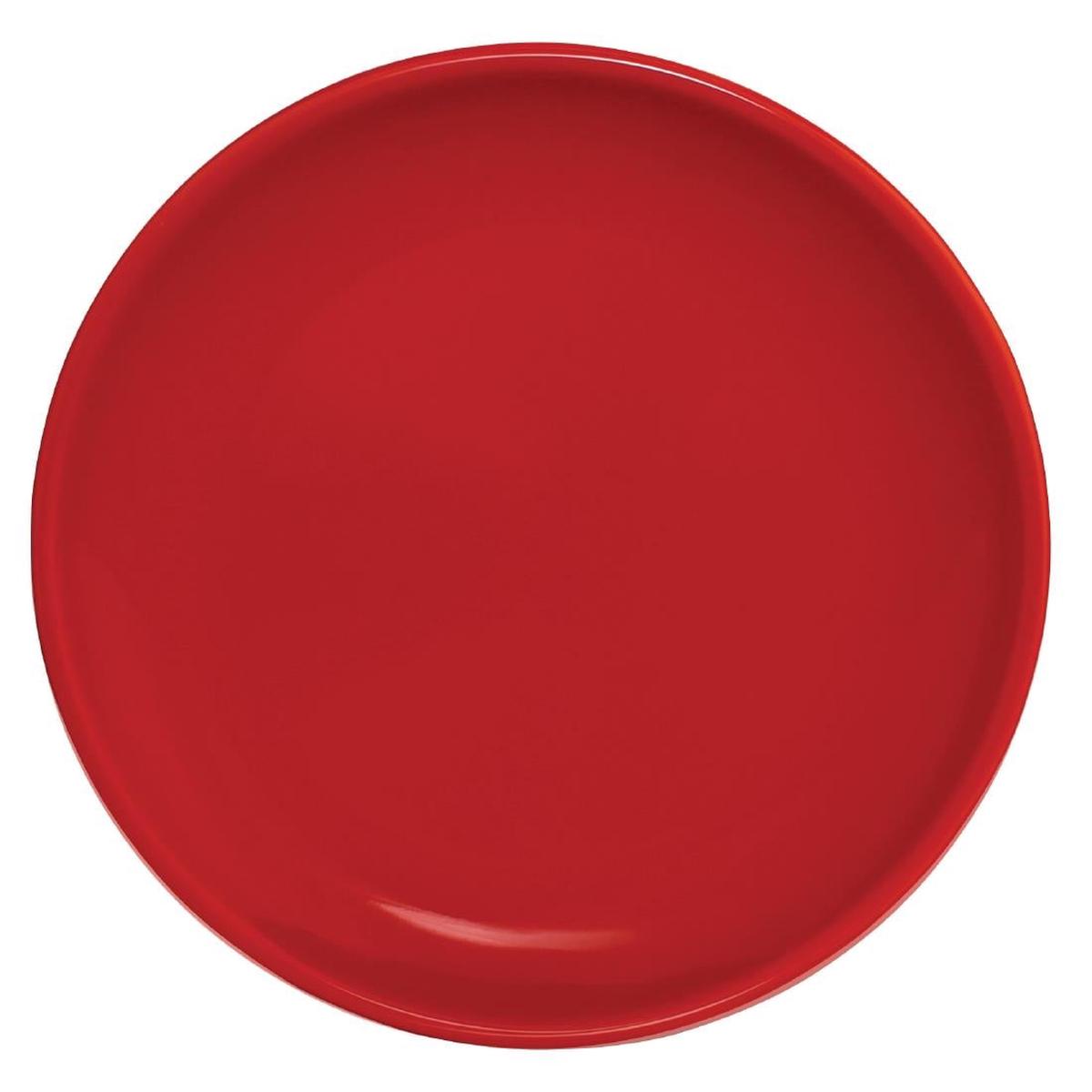 Olympia Cafe Coupe Plate Red – 205mm 8″ (Box 12) PAS-CG352