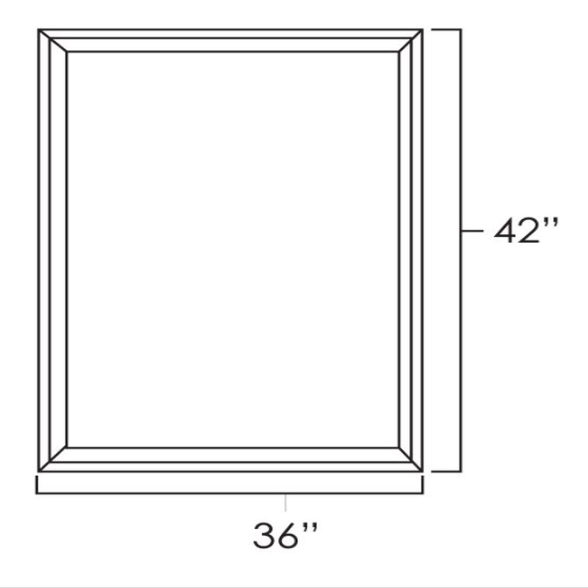 Platinum Shaker 36″ x 42″ Wall Cabinet Plain Glass Doors