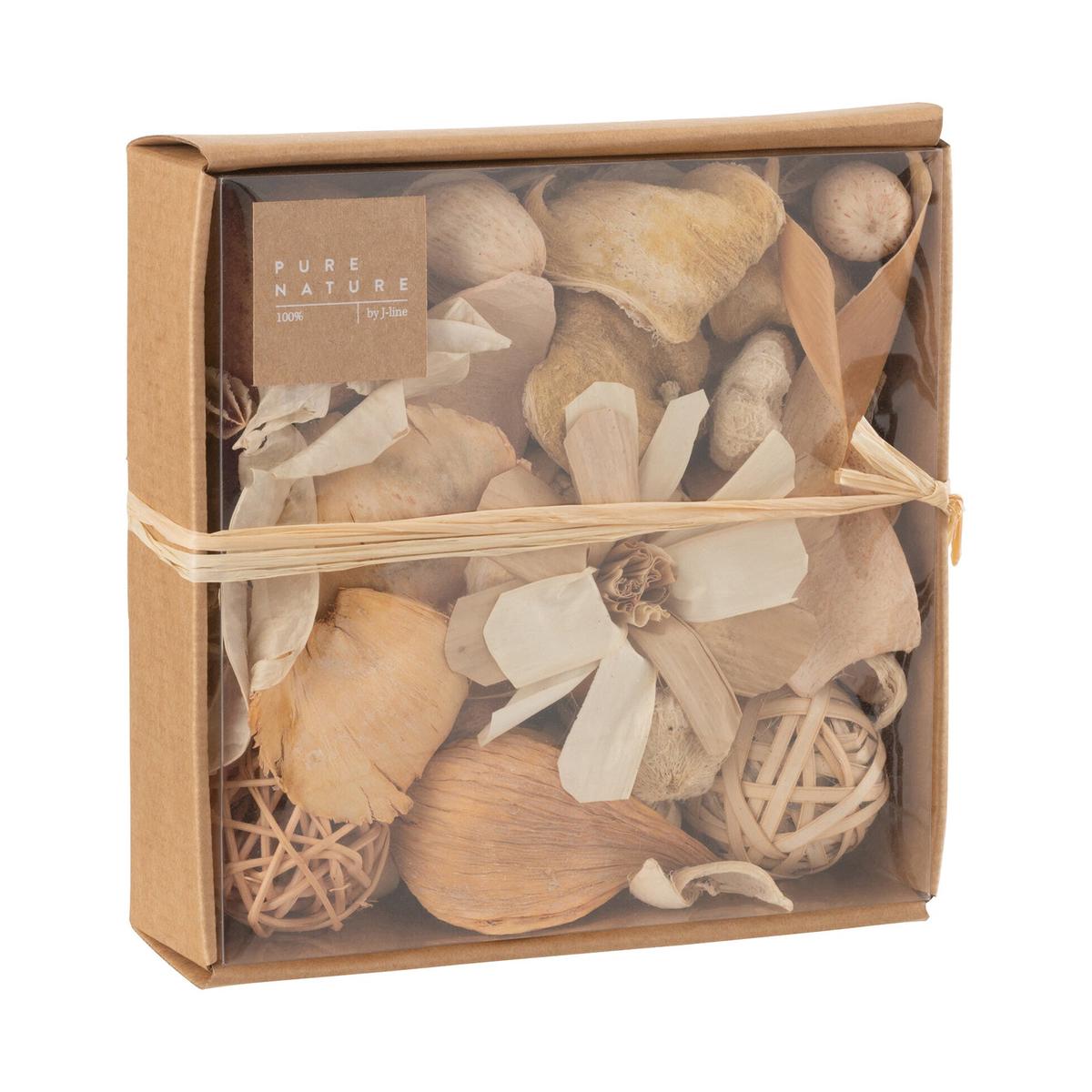 Potpourri Flowers/nuts Natural (18.5×18.5×5.5cm)