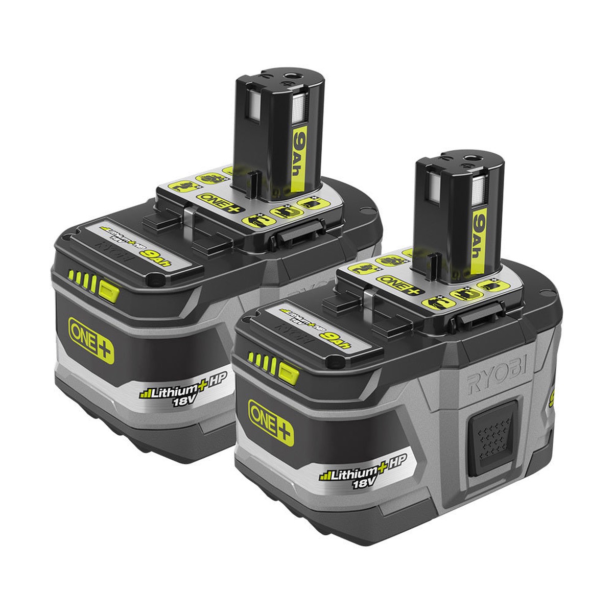RYOBI 18V ONE+ Lithium-Ion 9.0 Ah LITHIUM+ HP High Capacity Battery (2-Pack)
