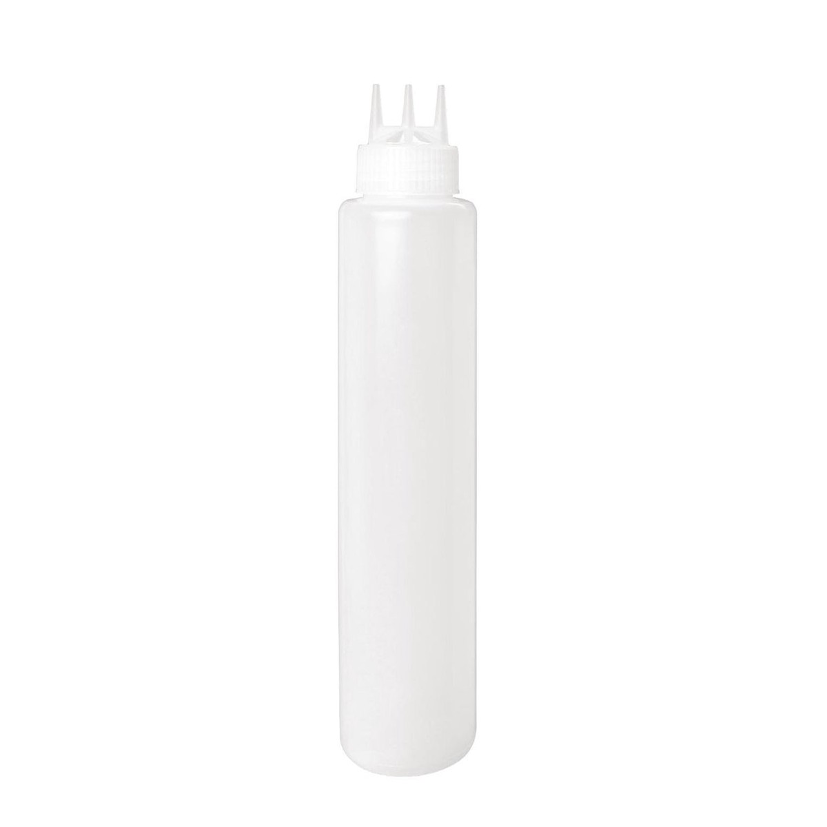 Transparent Triple 3 Nozzle sauce bottle wide mouth – 1L