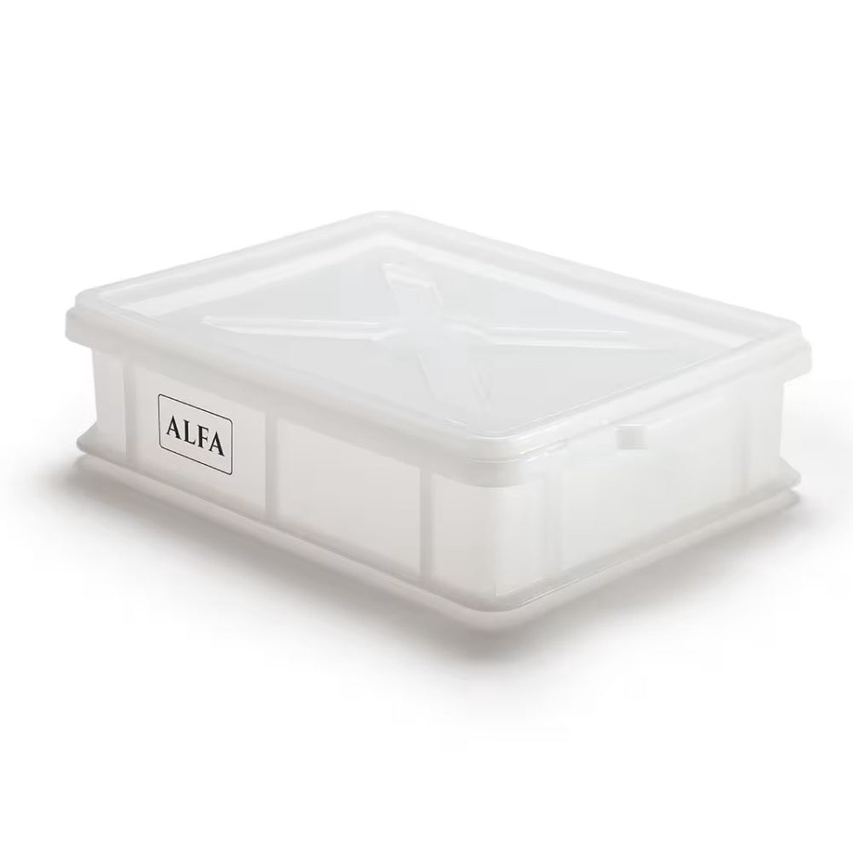 Alfa 15.75″ x 12″ x 4″ White Dough Proofing Box with Lid – AC-BOX