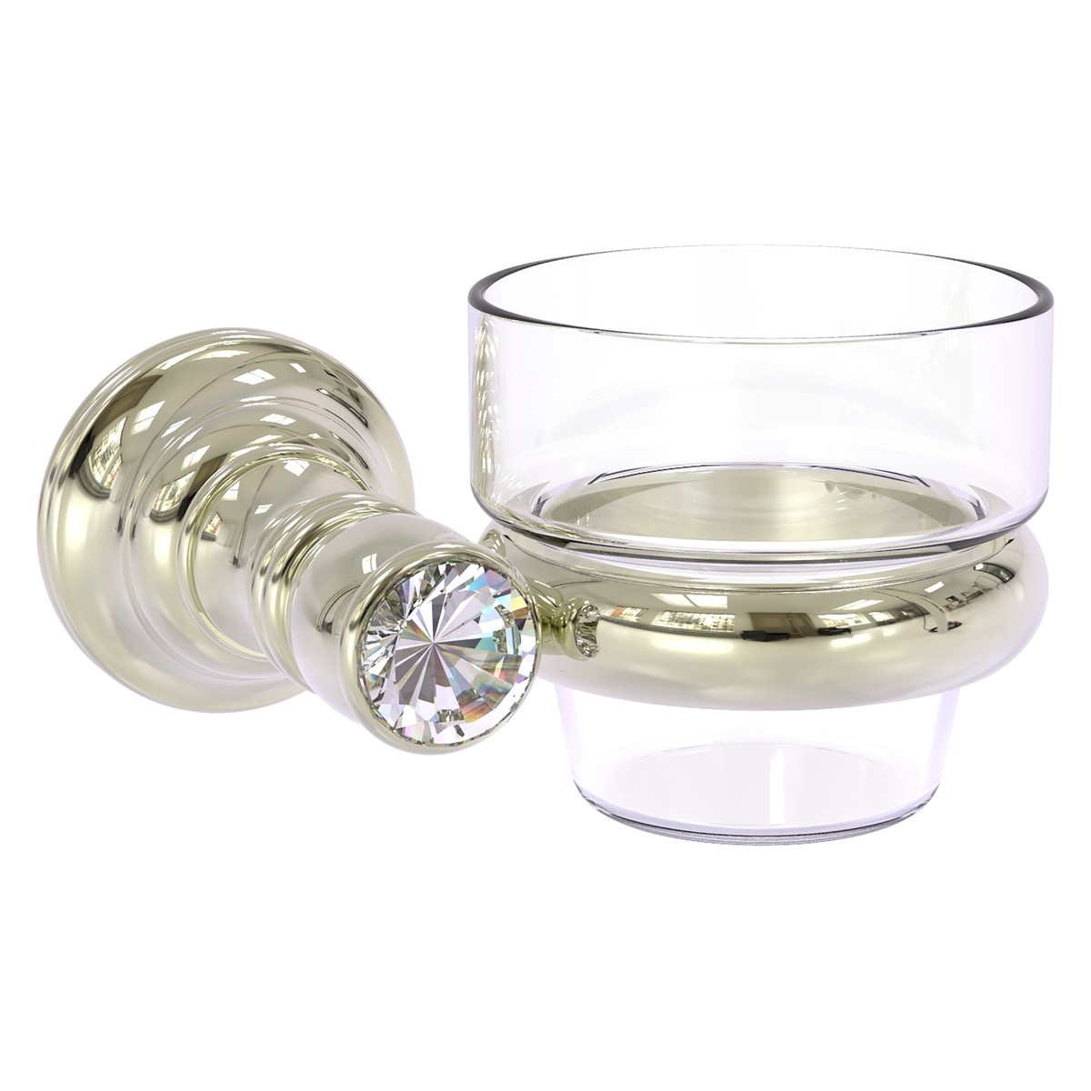 Allied Brass Carolina Crystal Polished Nickel Brass Bath Accessory Set