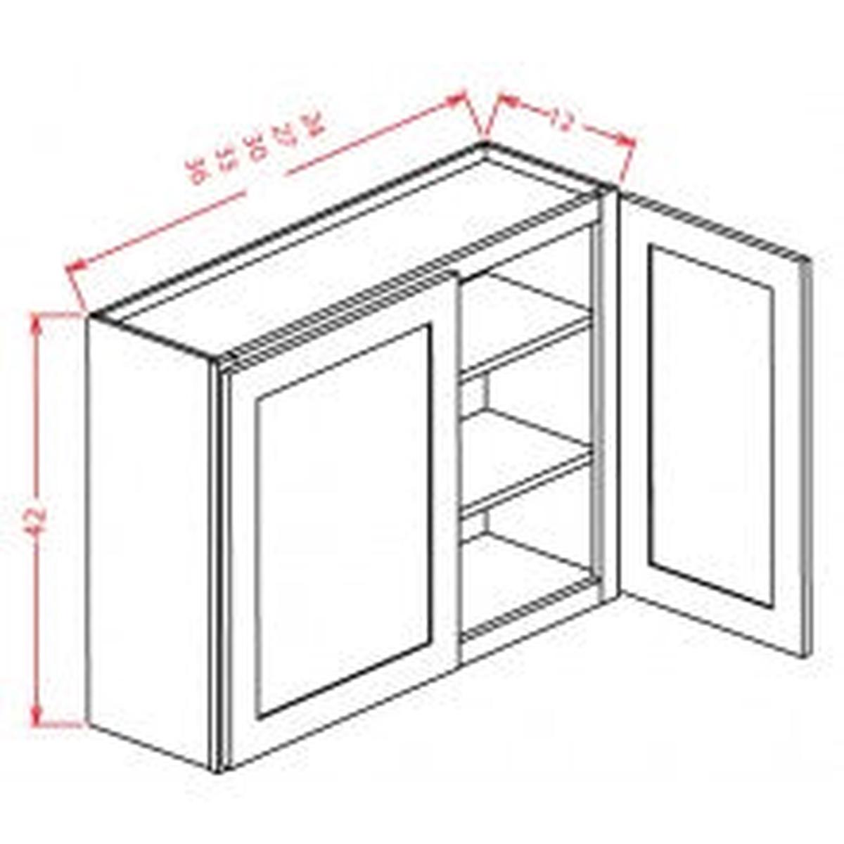 English Toffee 24″ W x 36″ H Wall Cabinet