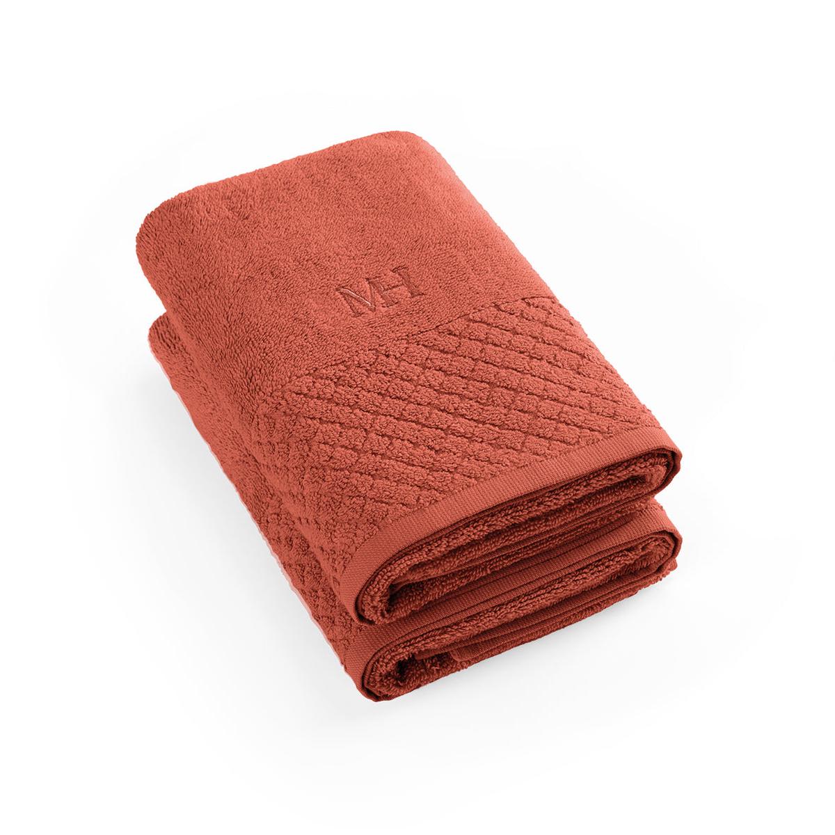 Hand towel combed cotton LT – Eden – 2 x (50 x 100 cm) – Terracotta